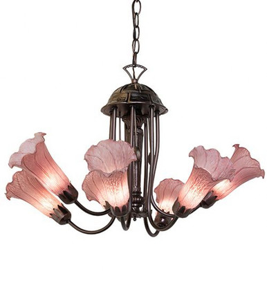 Pond Lily 7 Light Chandelier 18 x 24 Inch by Meyda Tiffany 251585 - 251585