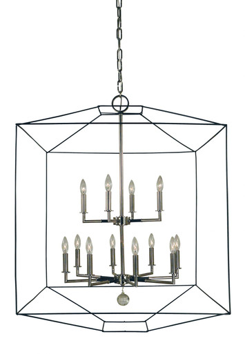 Isabella 12 Light Large Chandelier by Framburg - 5308 PN/MBLACK