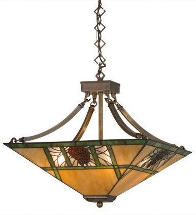 Pinecone Ridge 4 Light Inverted Pendant 19 x 24 Inches by Meyda Tiffany - 181232