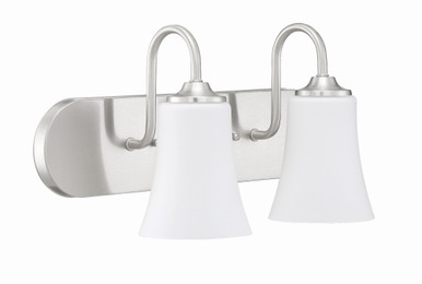 Gwyneth 2 Light Vanity Fixture by Craftmade - 50402-BNK-WG
