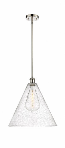 Berkshire Glass 1 Light Pendant 17 Inch Tall X 16 Inch Wide by Innovations - 516-1S-PN-GBC-164