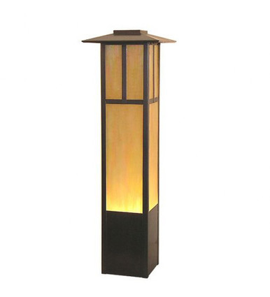 T Mission 1 Light Bollard 26 Inches H and 11 Inches W by Meyda Tiffany - 30172
