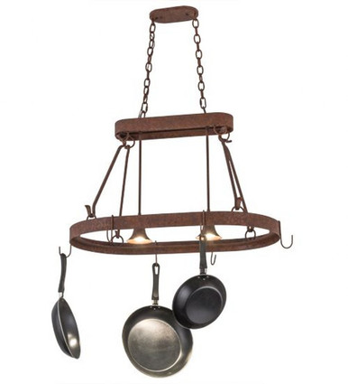 Harmony 2 Light Pot Rack 24.5 x 18 Inches by Meyda Tiffany - 120183