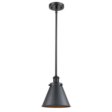 Appalachian 100W 1 LED Mini Pendant 7.5 Inch and 7 Inch Wide by Innovations - 916-1S-BK-M13-LED