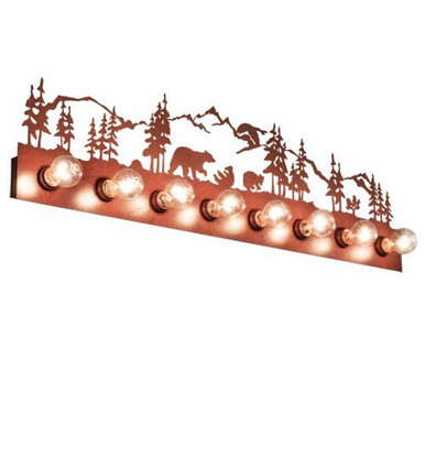 Bear Family 8 Light Bath Vanity 11.25 x 42 Inches by Meyda Tiffany - 237855