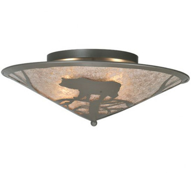 Bear on the Loose 2 Light Flush Mount 18 x 22 In by Meyda Tiffany - 109373