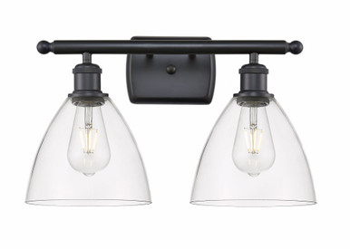 Bristol Glass 2 Light Industrial Vanity Light by Innovations - 516-2W-BK-GBD-752