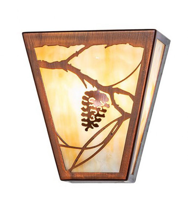Whispering Pines 3 Light Wall Sconce 8 x 7 Inches by Meyda Tiffany - 272495