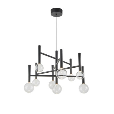Terra 36W 9 LED Chandelier 17 Inch Tall and 25.5 Inch Wide by Artcraft - AC6859BK