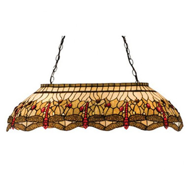 Tiffany Hanginghead Dragonfly 6 Light Oversized Pendant by Meyda Tiffany - 17508