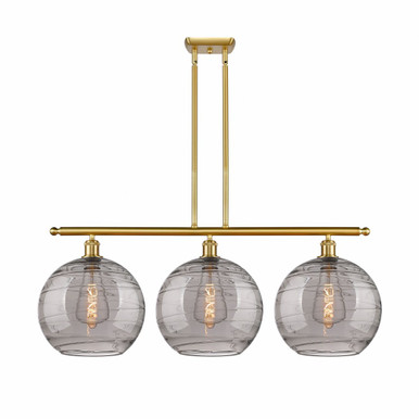 Athens Deco Swirl 3 Oversized Island Pendant 38.5 Inch Wide by Innovations - 516-3I-G1213-12
