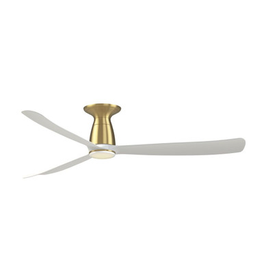 Kute 3 Blade Flush Ceiling Fan with Light Kit 60 Inch Wide by Fanimation - FPD8560-LK-F