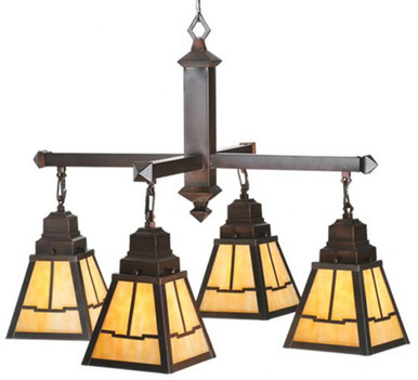 Valley View Mission 4 Light Chandelier 28 x 30 Inches Wide by Meyda Tiffany - 107066