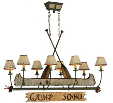 Personalized Canoe 8 Light Chandelier 41.5 x 25 Inch Wide by Meyda Tiffany - 131252