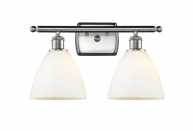 Bristol Glass 2 Light Industrial Vanity Light by Innovations - 516-2W-SN-GBD-751