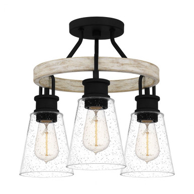 Kingsbridge 3 Light 16 Inch Wide Semi Flush Mount by Quoizel - KGB1718EK
