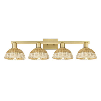 Natural Ballston Dome 4Light Basket Bath Vanity 36 Inch Wide by Innovations - 716-4W-NBD2-7_P