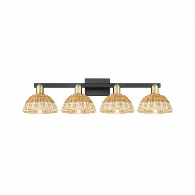 Natural Ballston Dome 4 Light Bath Vanity 36 Inch Wide by Innovations - 716-4W-NBD2-7