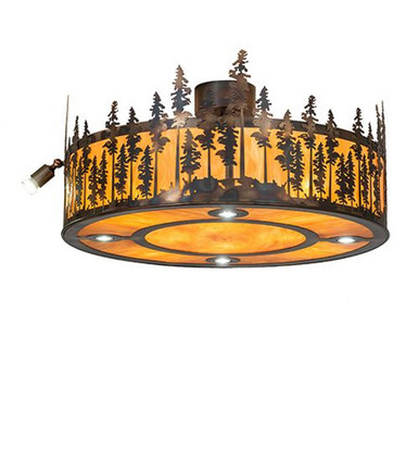 Personalized Adirondack Bank 96W 8 LED Pendant 18 x 36 In by Meyda - 265344