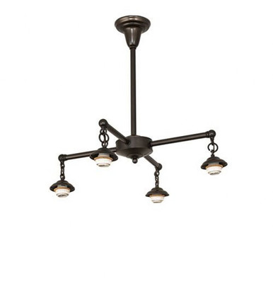 Craftsman 4 Light Chandelier Hardware by Meyda Tiffany - 62742