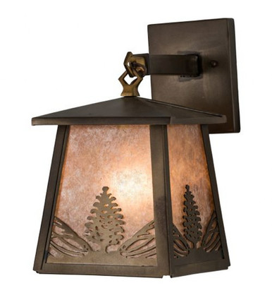 Mountain Pine 1 Light Hanging Wall Sconce 12 x 7 In by Meyda Tiffany - 182078
