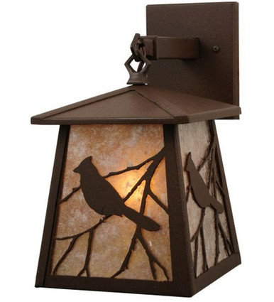 Stillwater Song Bird 1 Light Hanging Wall Sconce 12 x 7 Inch by Meyda - 115358