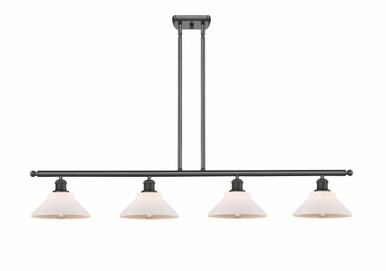 Orwell 4 Light Stem Hung Island 7.5 Inch Tall X 48 Inch Wide by Innovations - 516-4I-OB-G131