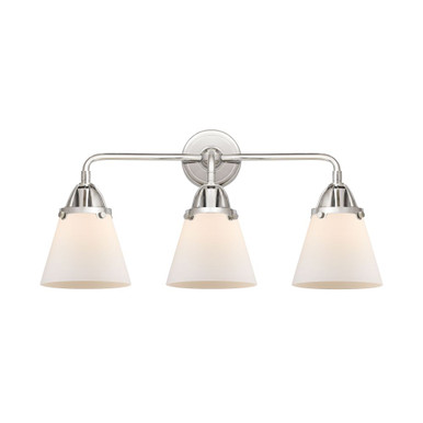 Cone 100W 3 LED Bath Vanity 10.13 Inch and 24.25 Inch Wide by Innovations - 288-3W-PC-G61-LED