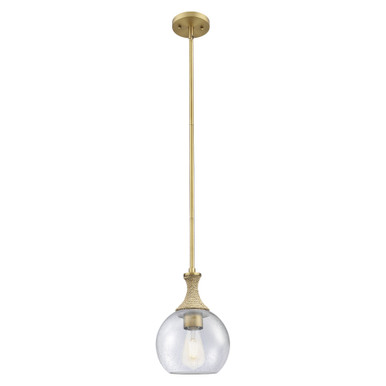 Astor 1 Light Stem Hung Rope Mini Pendant 11.75 Inch Tall by Innovations - 415-1SR-G12-8