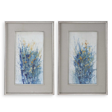 Indigo Florals 41.5 Inch Framed Art (Set of 2) by Uttermost - 41558