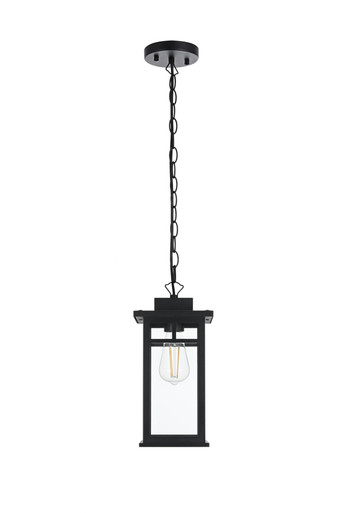 Mercer 1 Light Outdoor Pendant 13.5 Inch Tall and 6.5 Inch Wide by Elegant - OD313H14BK