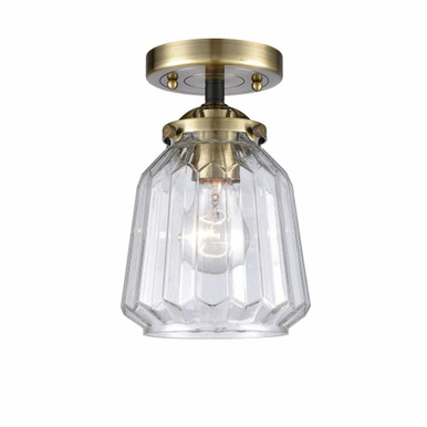 Chatham 1 Light 7 Inch Wide Semi Flush Mount by Innovations - 284-1C-G14