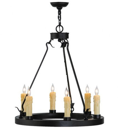 Deina 6 Light Chandelier 30 Inches Tall and 24 Inches Wide by Meyda Tiffany - 143056
