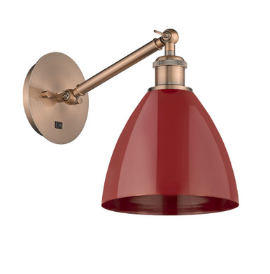Plymouth Dome 1 Light Wall Sconce 13.75 Inch Length by Innovations - 317-1W-PLYM-75