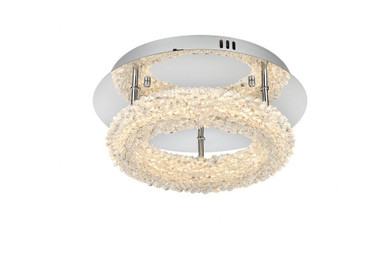 Bowen 40W 1 LED 14 Inch Wide Flush Mount by Elegant - 3800F14C