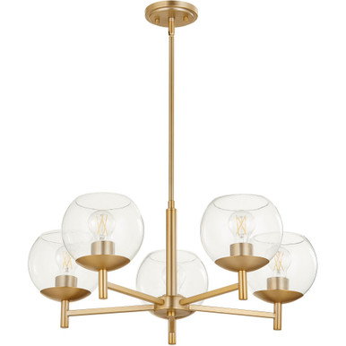 Lyon 5 Light Chandelier 11.25 x 27 Inches Wide by Quorum  - 678-5-80