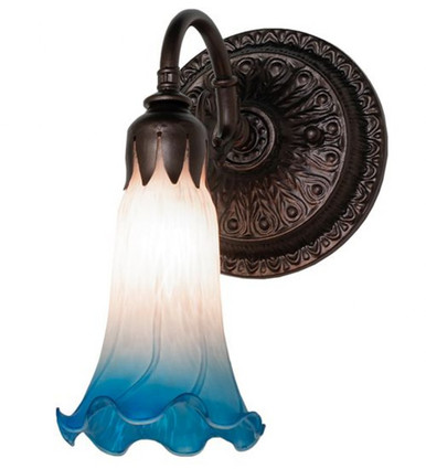 Pond Lily 1 Light Wall Sconce 10 x 5 Inches by Meyda Tiffany 261104 - 261104