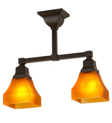 Bungalow 2 Light Semi Flush Mount 15.5 x 17 Inches by Meyda Tiffany - 173752