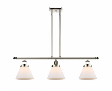 Cone 3 Light Stem Hung Island 11 Inch Tall and 36 Inch Wide by Innovations - 916-3I-PN-G41