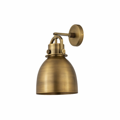 Newton Bell 1 Light Metal Shade Wall Sconce by Innovations - 410-1W-BB-M412-8BB