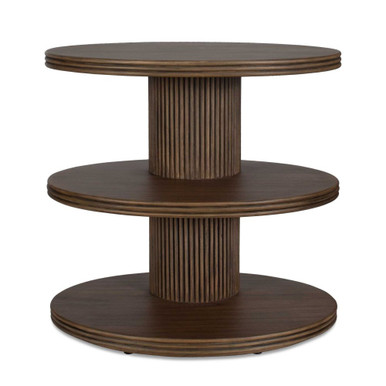 Top Tier Oval Side Table 24.5 Inch Tall and 25 Inch Wide by Uttermost - 50320