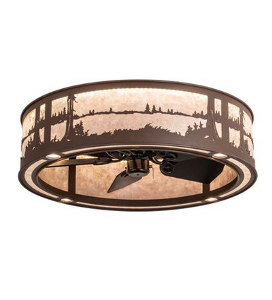 Quiet Pond 30W LED Fandelier 10 In H and 36.5 In W by Meyda Tiffany - 202146