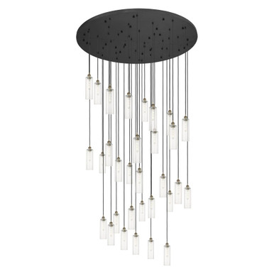 Crown Point 31 Light Multi Pendant 66 Inch and 60 Inch Wide by Innovations - 160BK-B-31P-BB-G434-12CL