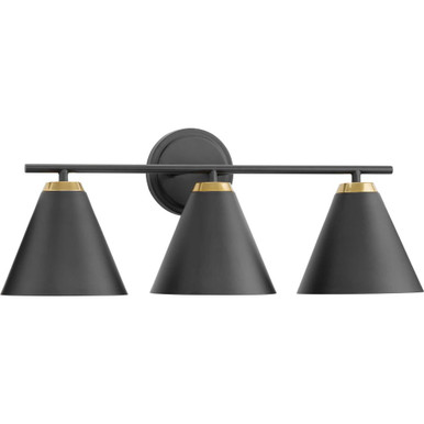 Otzlee 3 Light Bath Vanity 9 Inch Tall and 7.13 Inch Wide by Progress - A300003-31M
