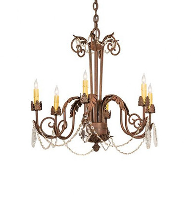 Lindsay 6 Light Chandelier 29 x 26 Inches Wide by Meyda Tiffany - 249787
