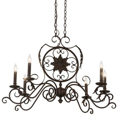 Christabel 6 Light Oblong Chandelier 28 x 24 Inches Wide by Meyda Tiffany - 166498