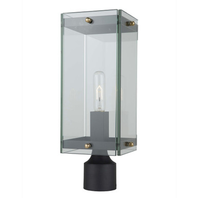 Bradgate 1 Light Outdoor Post Mount 19.25 Inch Tall by Artcraft - AC8133BK