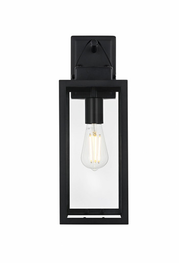 Hilton 1 Light Outdoor Wall Sconce 17.5 Inch Tall X 6 Inch Wide by Elegant - OD330W18BK