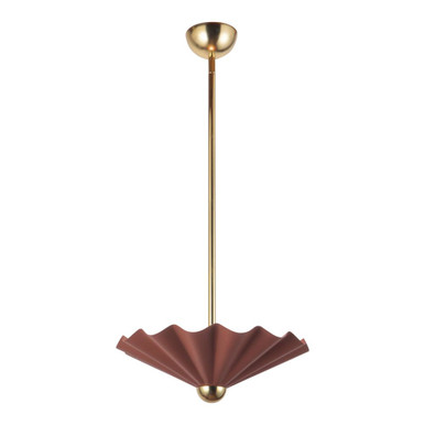 Furrow 13W LED Pendant 5.5 Inch Tall and 16 Inch Wide by Alora - PD354016