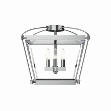 Manor 4 Light 16.63 Inch Wide Semi Flush Mount by Alora - SF312204